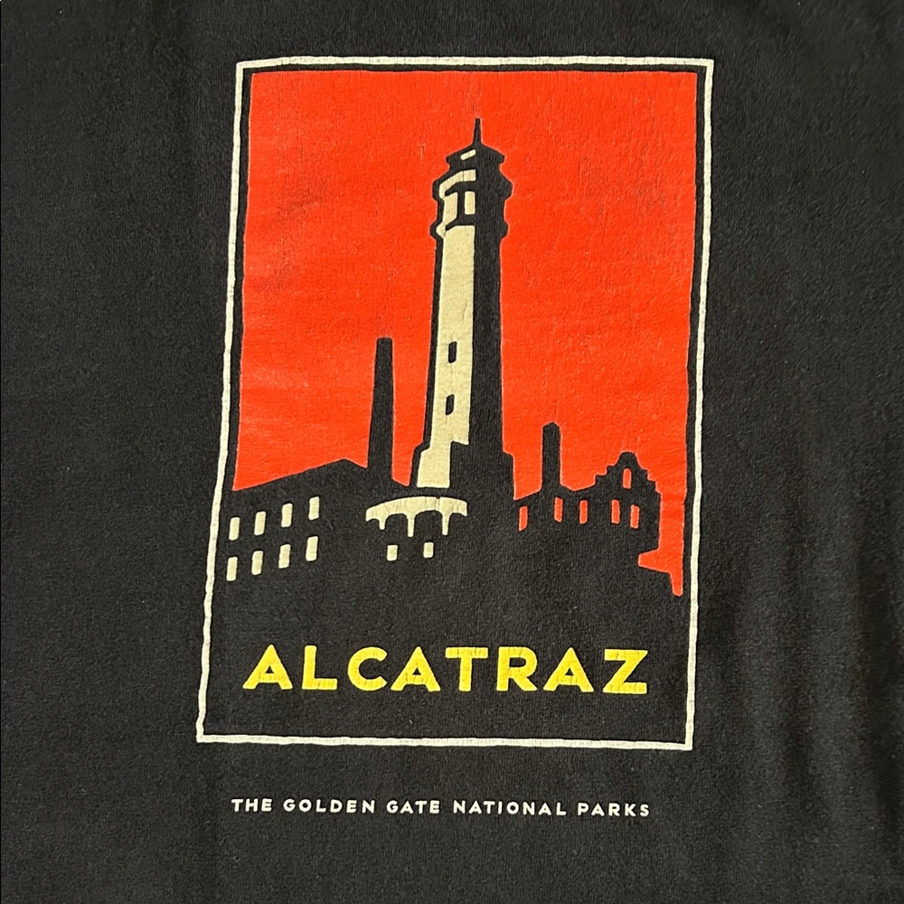 Black Alcatraz The Golden Gate National Parks San Francisco Graphic Tee